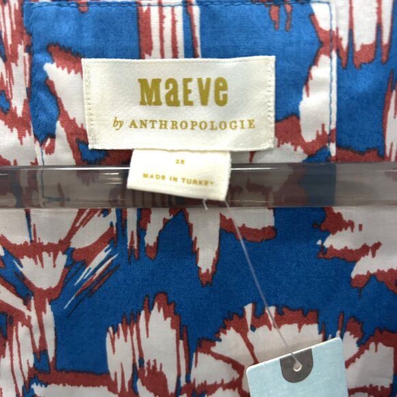 Maeve Printed Floral Flutter-Sleeve Babydoll Dress size 2X - Picture 8 of 11